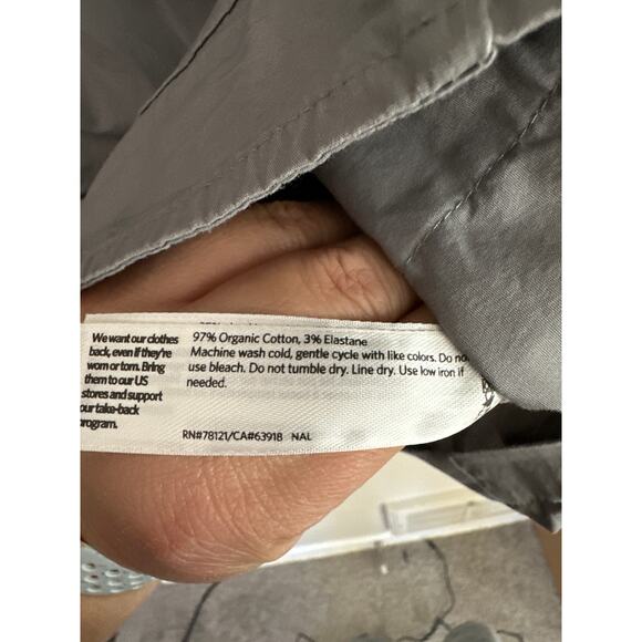 Eileen Fisher Womens M Cotton Poplin Notch Collar Blazer Jacket Gray Career - Picture 7 of 7